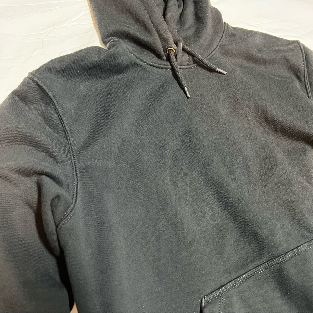 Carhartt Rain Defender Hoodie Black Loose Fit Men’s Large Workwear Sweatshirt - Picture 4 of 8